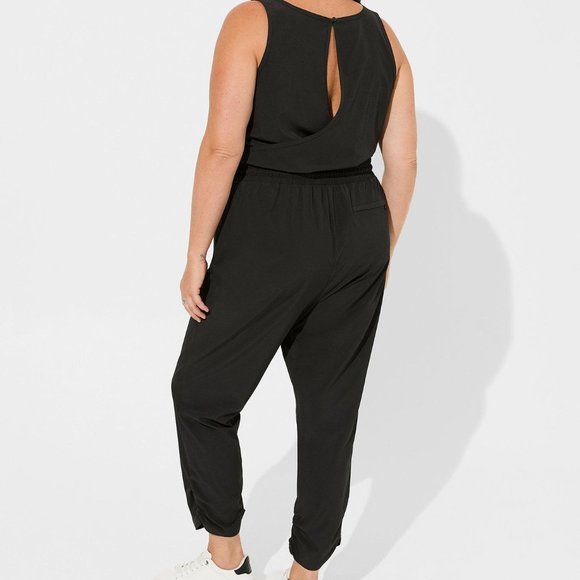 torrid Pants - Torrid Stretch Woven Active Surplice Back Full Length Jumpsuit Size 4X NWT